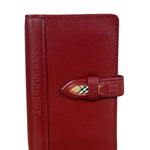 Burberry Red Leather London 5-Ring System Binder Planner