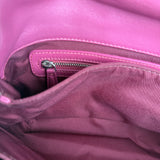 Christian Dior Purple Ruffle Leather New Lock Flap Bag