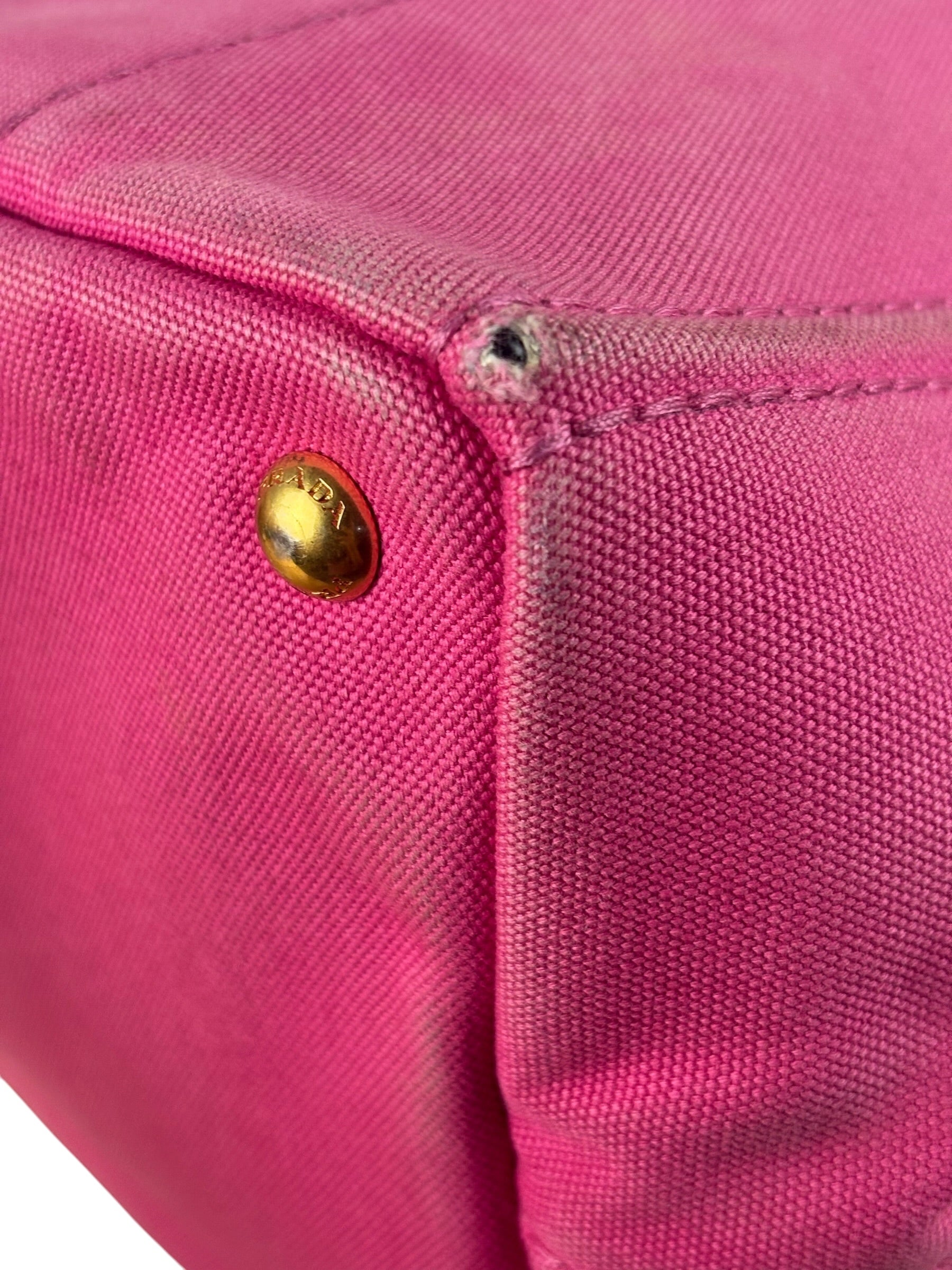 Prada Vintage Pink M Canapa Tote