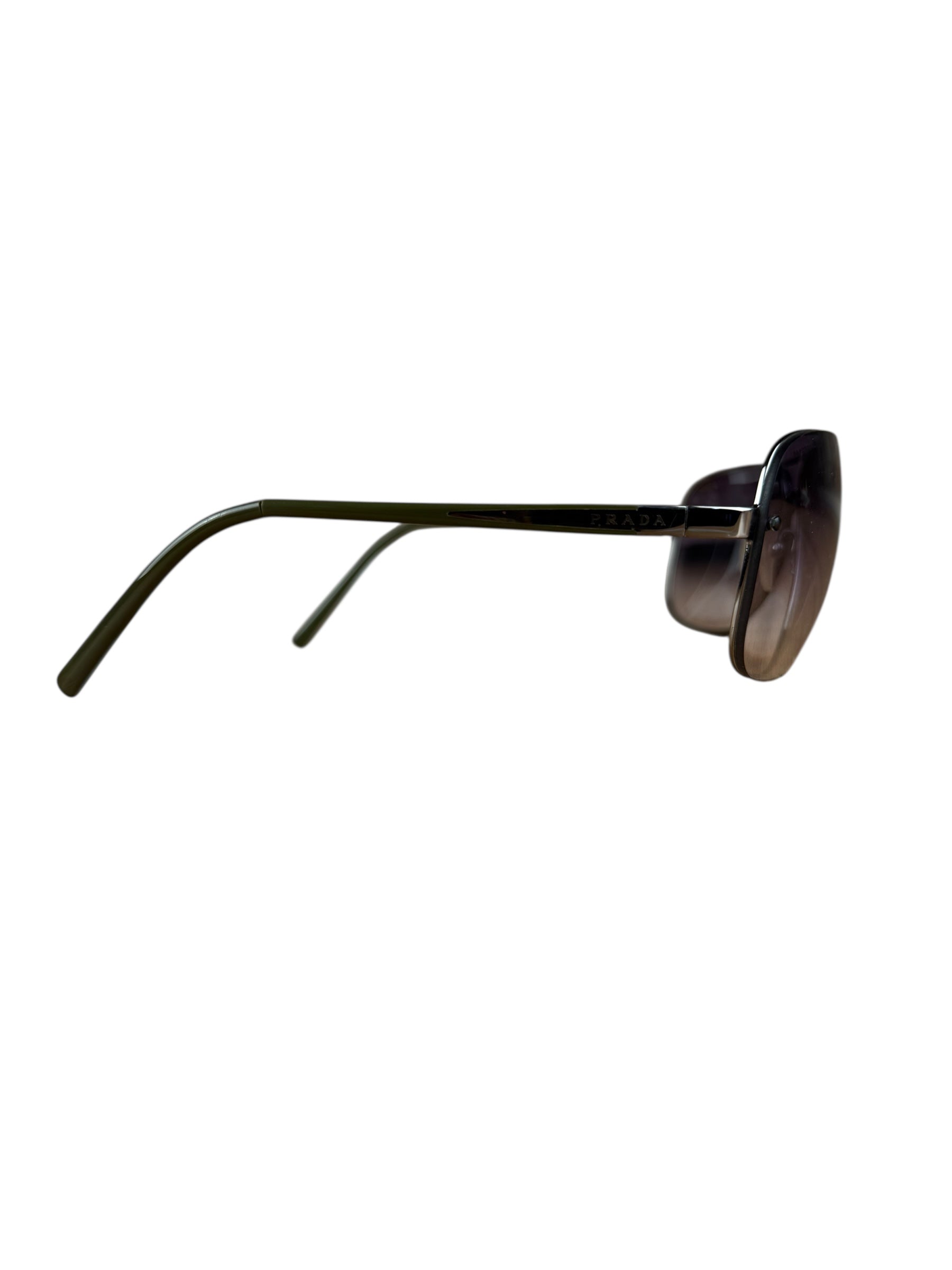 Prada Vintage Frameless Purple Tinted Sunglasses