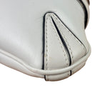 Gucci White Leather Horsebit Shoulder Bag