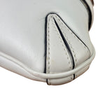 Gucci White Leather Horsebit Shoulder Bag
