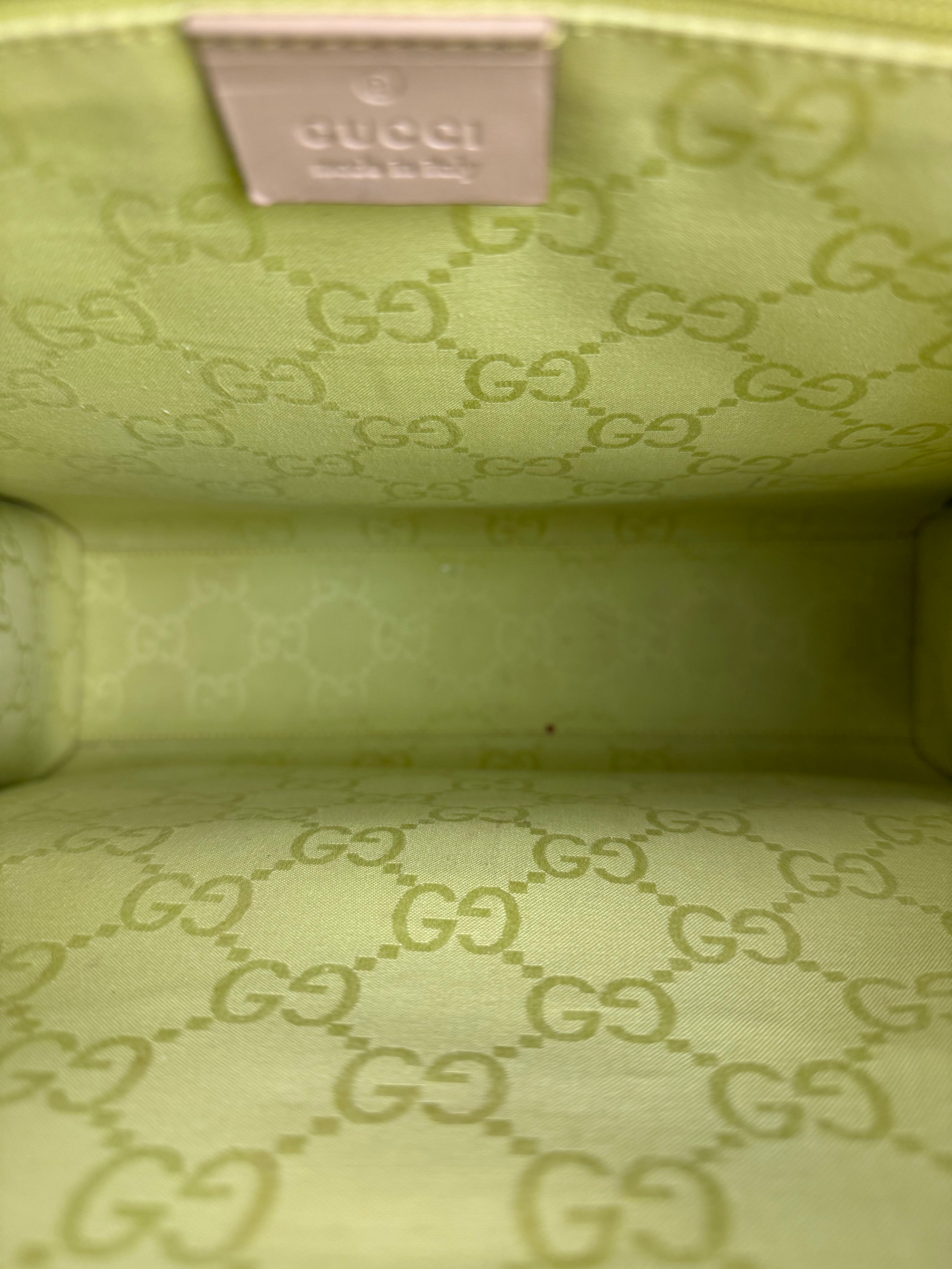 Gucci Vintage Beige Leather Jackie Tote Bag