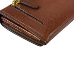 Tom Ford Brown Leather Flap Bi-Fold Wallet