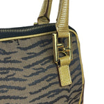 Fendi Vintage Tiger Print Mini Bowler Bag
