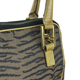 Fendi Vintage Tiger Print Mini Bowler Bag