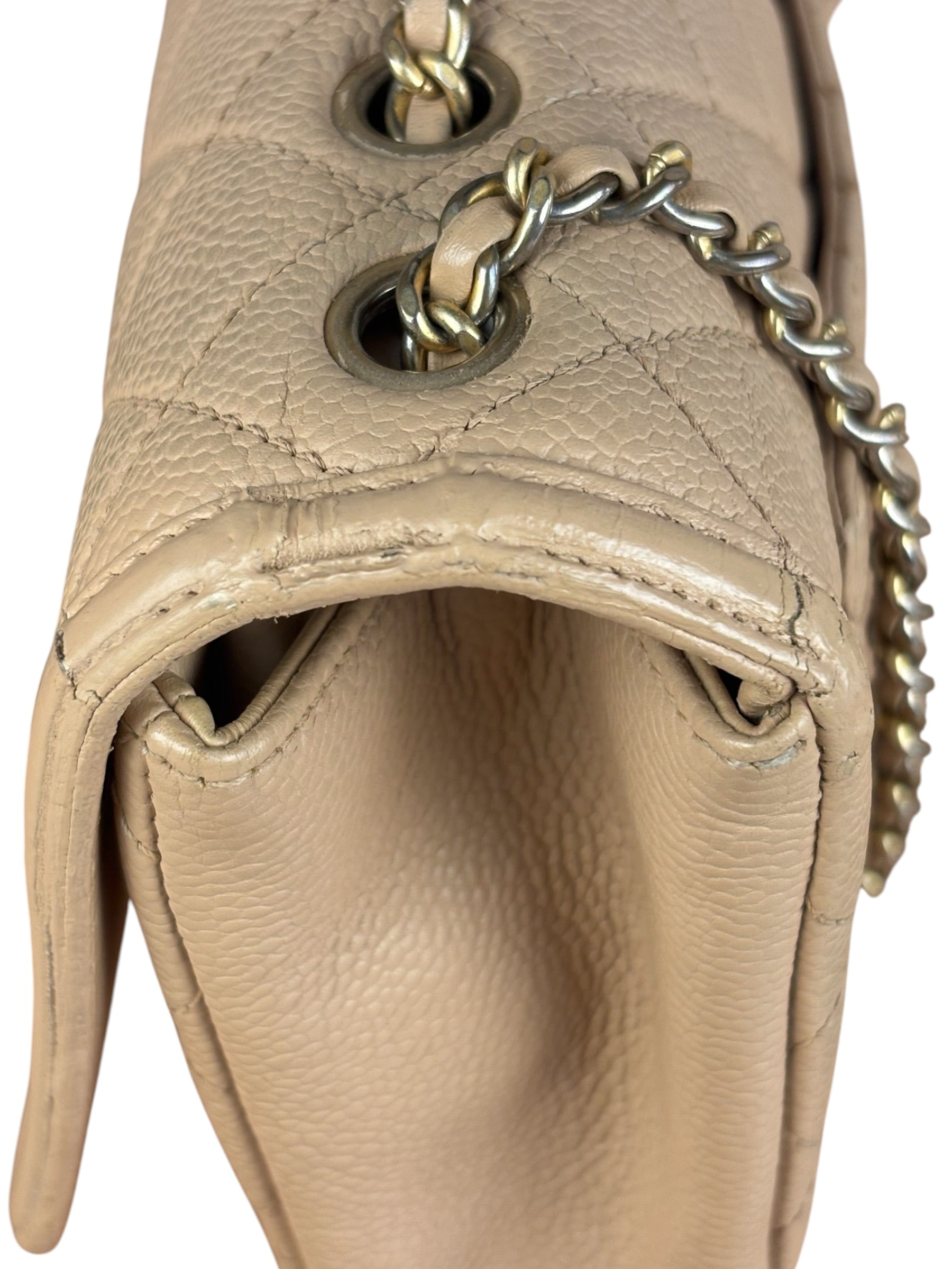 Chanel Beige Caviar S Filigree Flap 2016