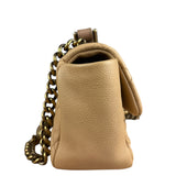 Chanel 2012 Diamond Chain Beige Single Flap