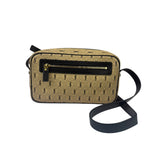 Saint Laurent YSL Beige Logo Print Crossbody Bag