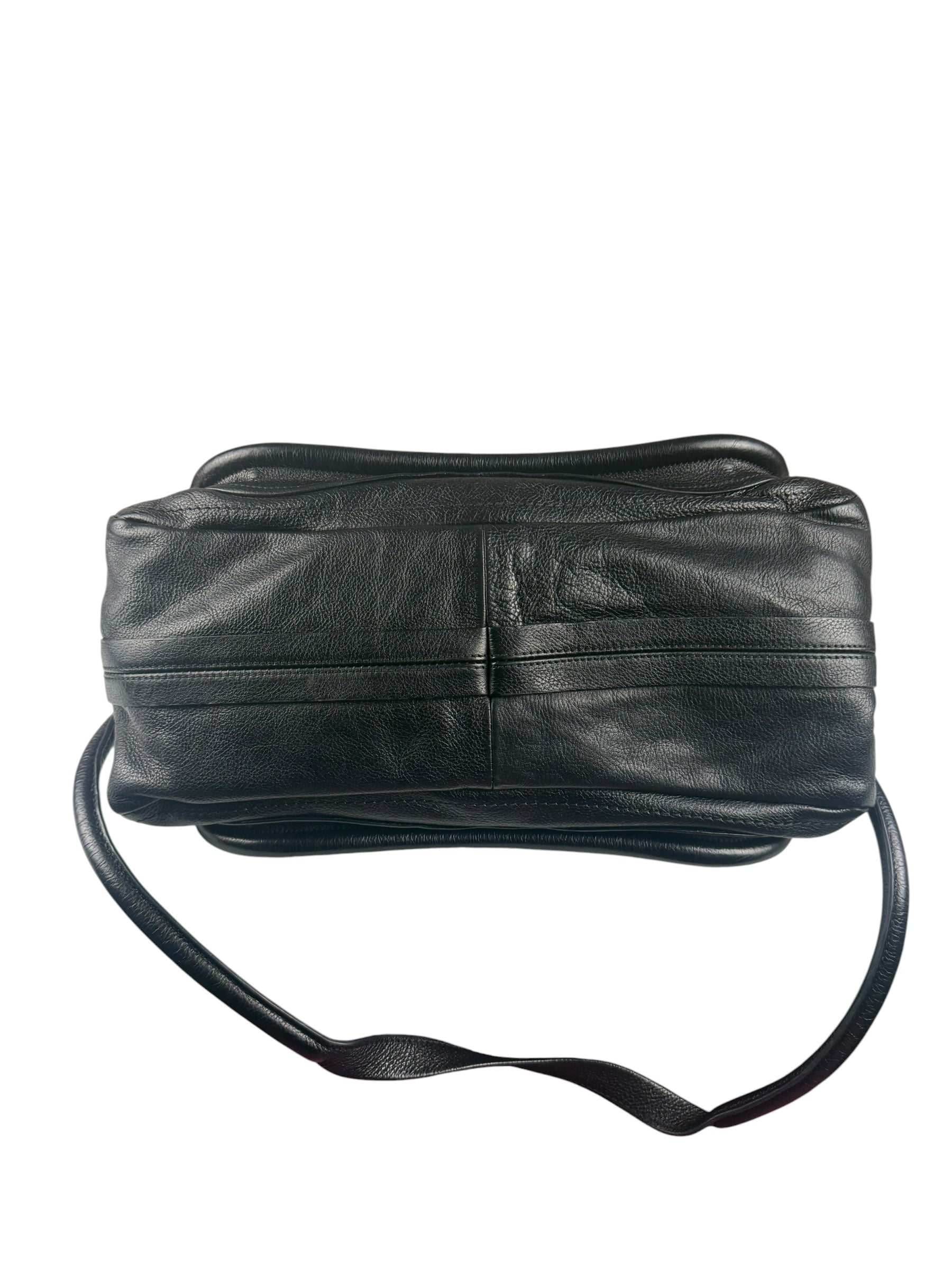 Chloe Black Leather Paraty Shoulder Bag