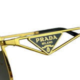 Prada Black/Gold PR A52S Rectangular Sunglasses
