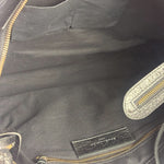 Balenciaga Black Lambskin Moto Work Two-Way Bag