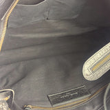 Balenciaga Black Lambskin Moto Work Two-Way Bag
