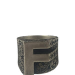 Fendi Silver Maxi Logo Ring