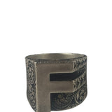 Fendi Silver Maxi Logo Ring