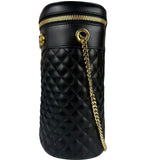 Gucci GG Zumi Cylindrical Black Quilted Leather Shoulder Bag