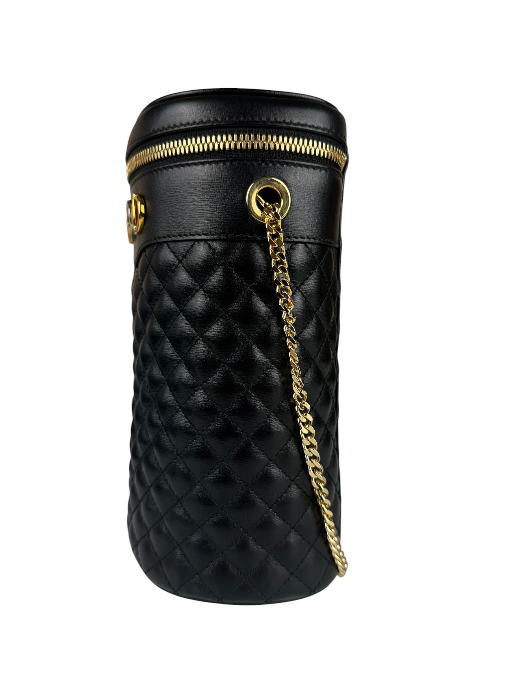 Gucci GG Zumi Cylindrical Black Quilted Leather Shoulder Bag