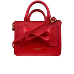 Blue Label Crestbridge Red Pebbled Leather Two-Way Bag
