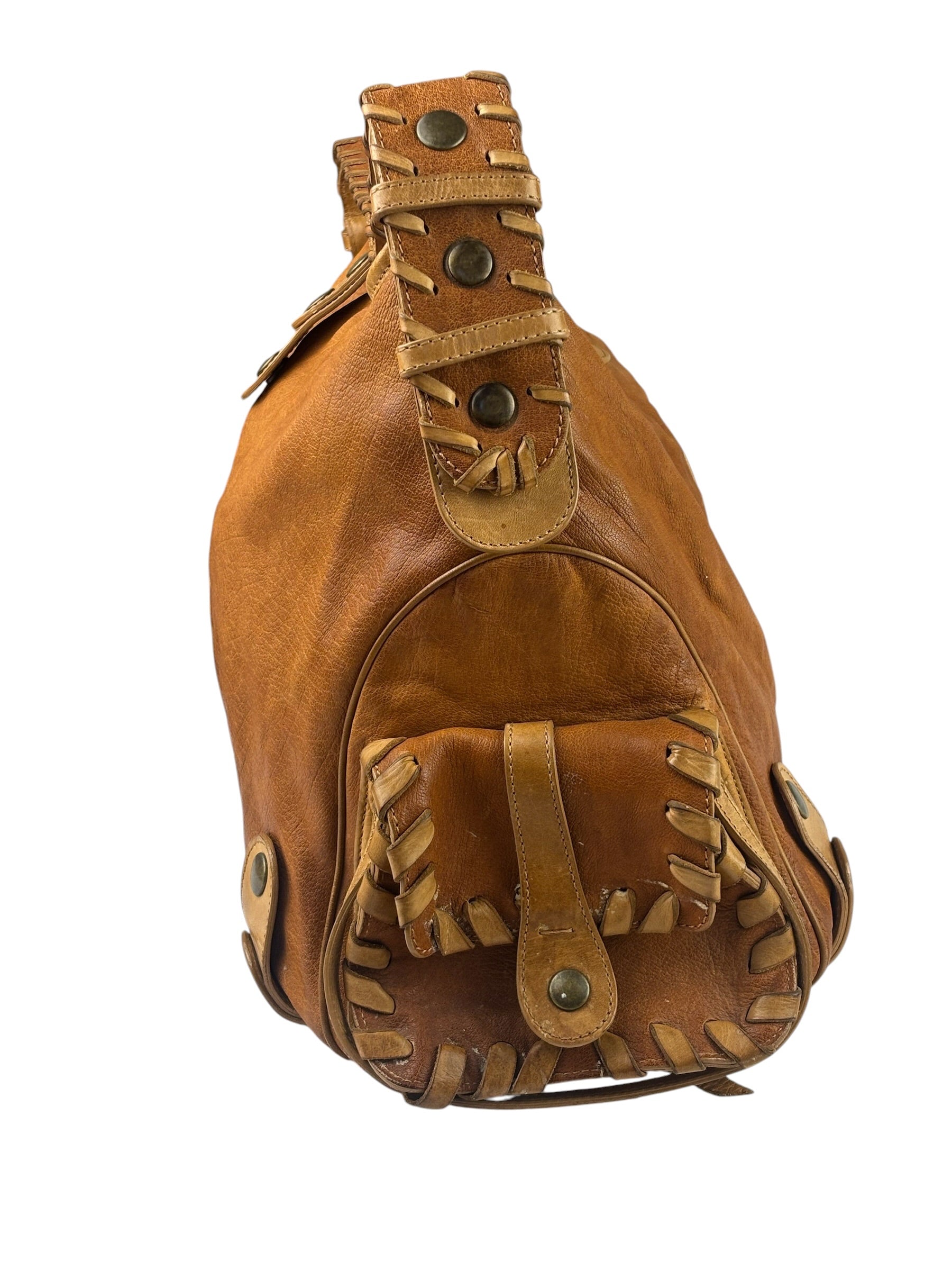 Chloe Tan Brown Leather Silverado Hobo Bag
