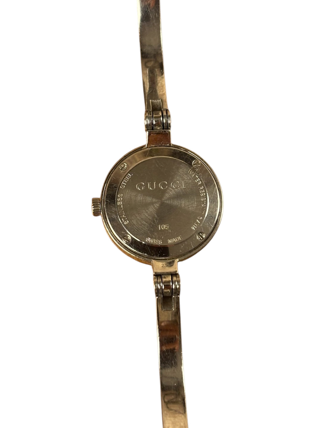 Gucci 105 Black Floral Round Dial
