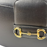 Gucci Black Leather Horsebit 1955 Shoulder Bag