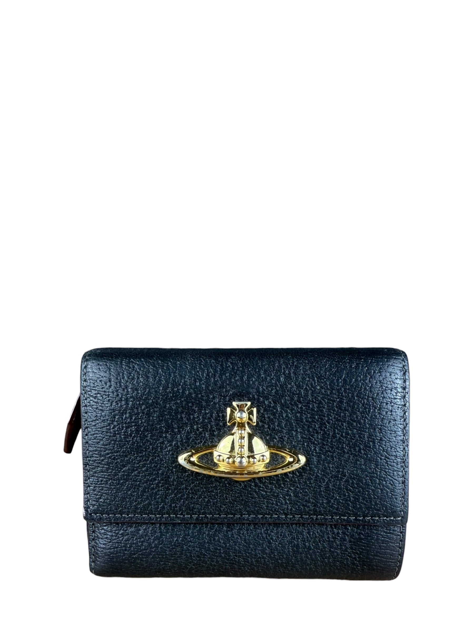 Vivienne Westwood Leather Orb Emblem Wallet