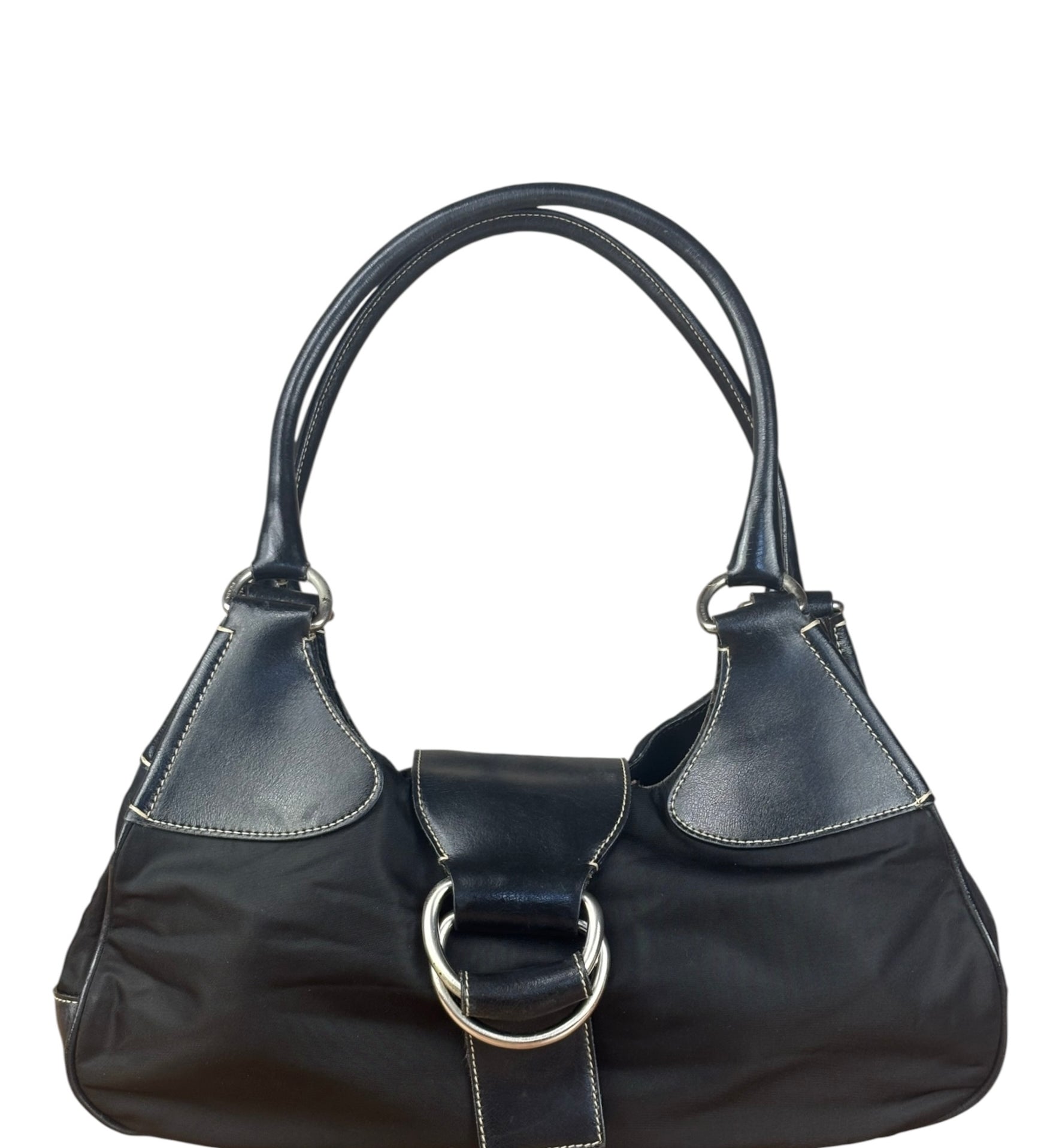 Prada Black Nylon Tessuto Shoulder Bag