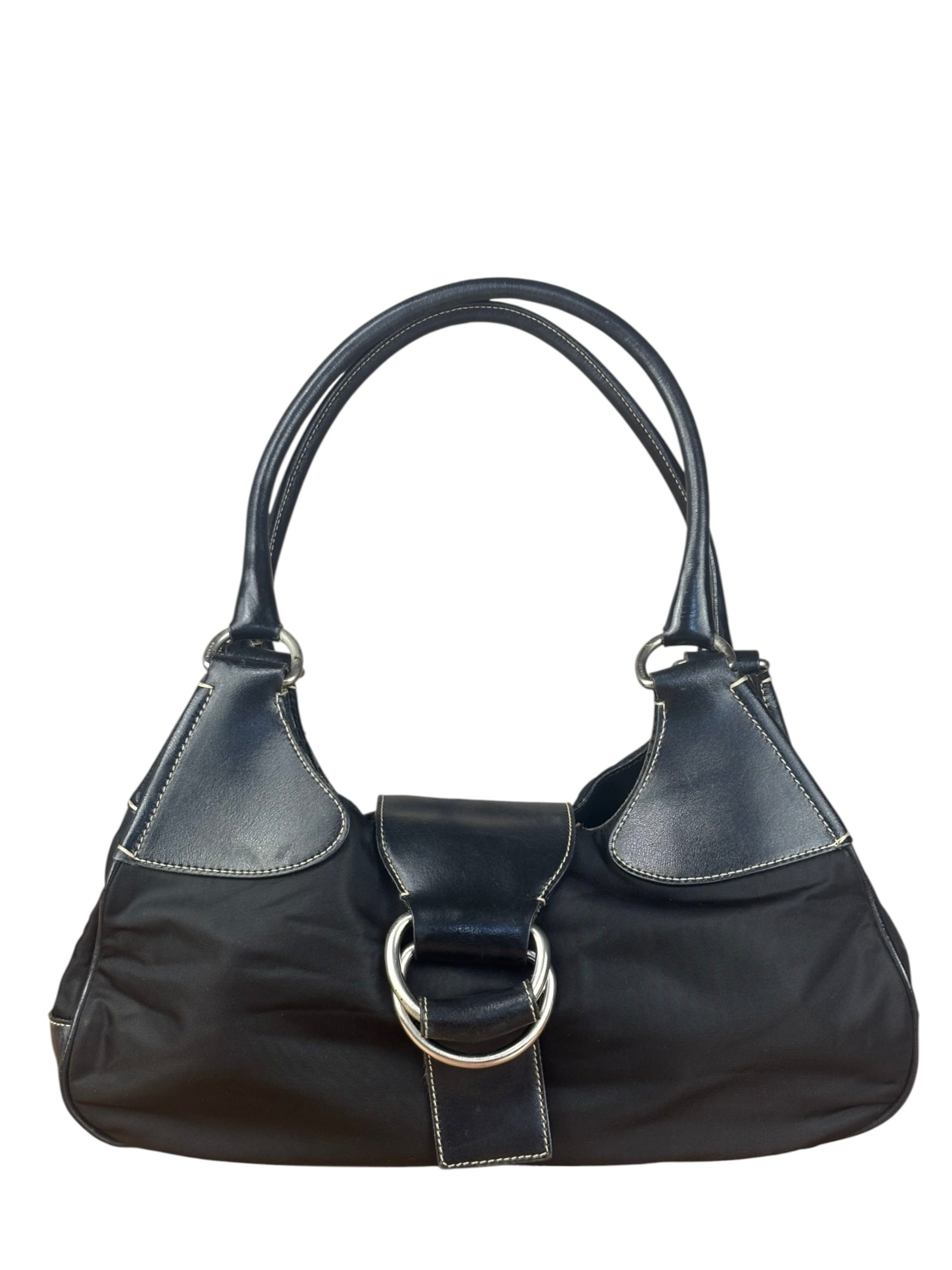 Prada Black Nylon Tessuto Shoulder Bag