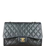Chanel Black Caviar Leather Single Flap Bag '04