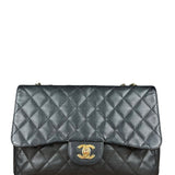 Chanel Black Caviar Leather Single Flap Bag '04