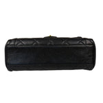 Chanel Black Quilted Caviar Kelly Top Handle Bag 90s