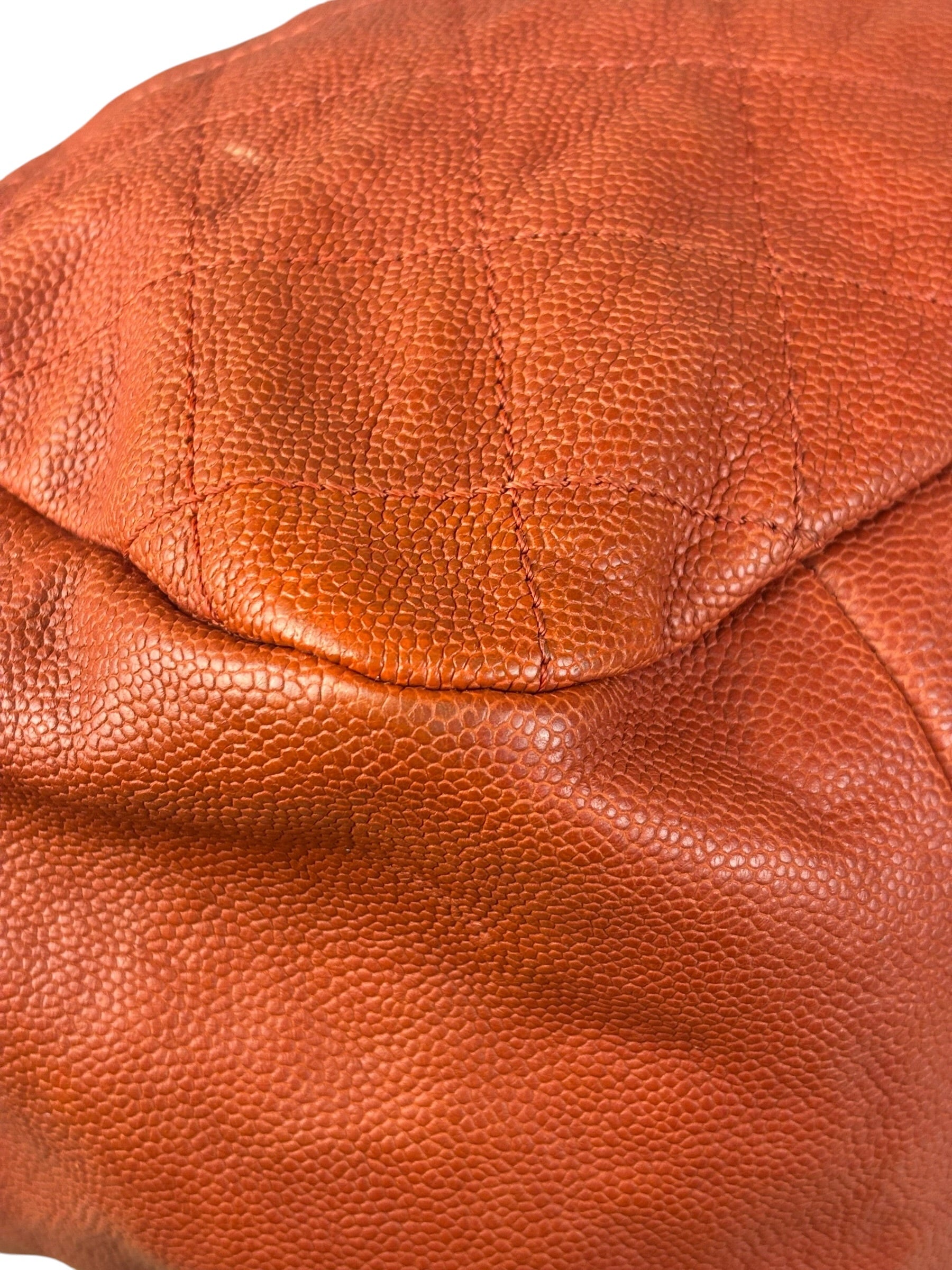 Chanel Red Caviar Quilted Medium Frame Shoulder Bag 2011