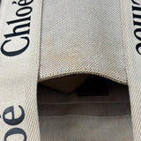 Chloé Canvas Beige/Brown Medium Woody Tote