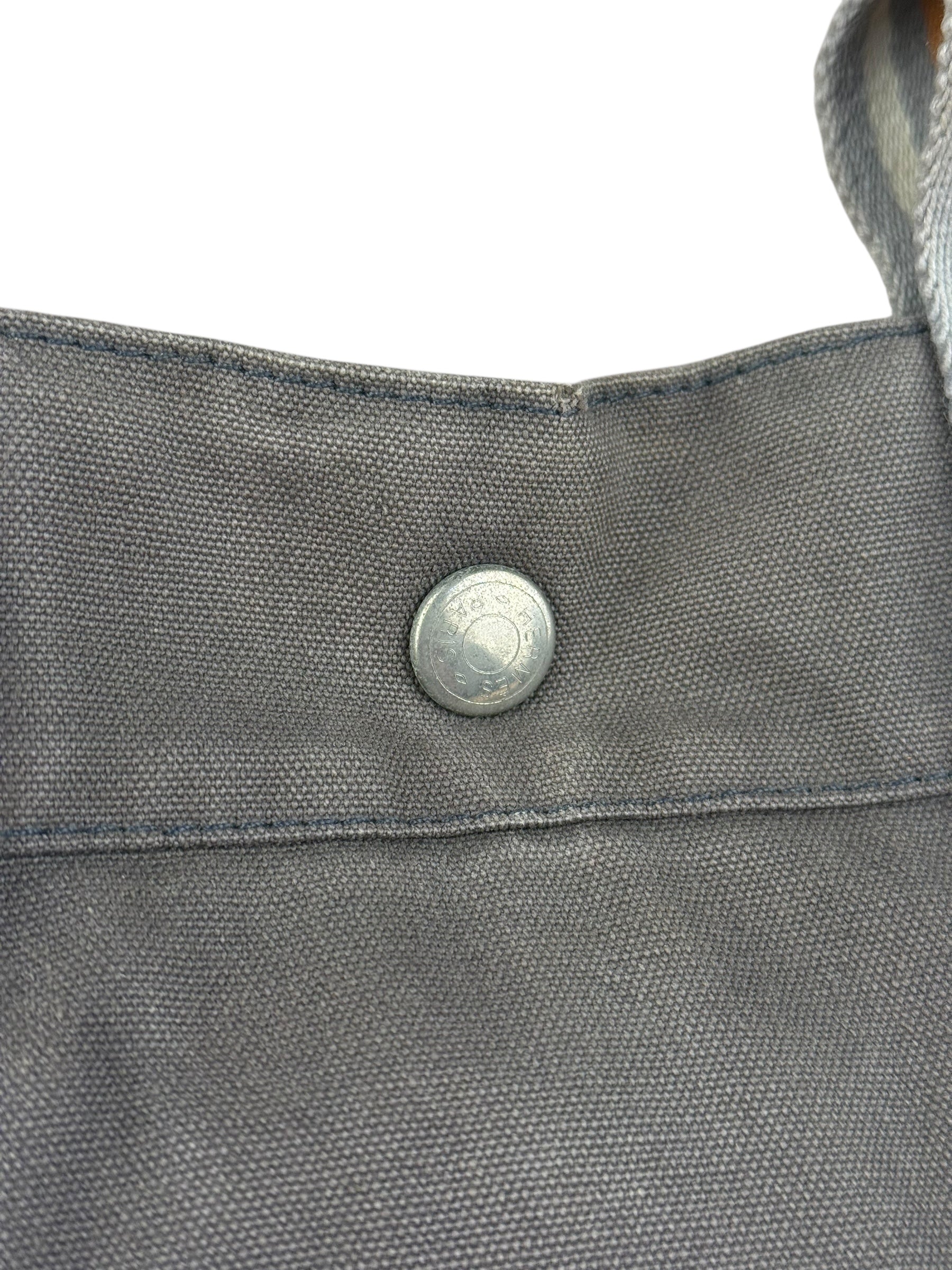Hermes Grey Canvas Fourre Tout GM