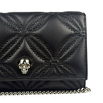 Alexander McQueen Black Leather Medium Skull Shoulder Bag