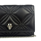 Alexander McQueen Black Leather Medium Skull Shoulder Bag