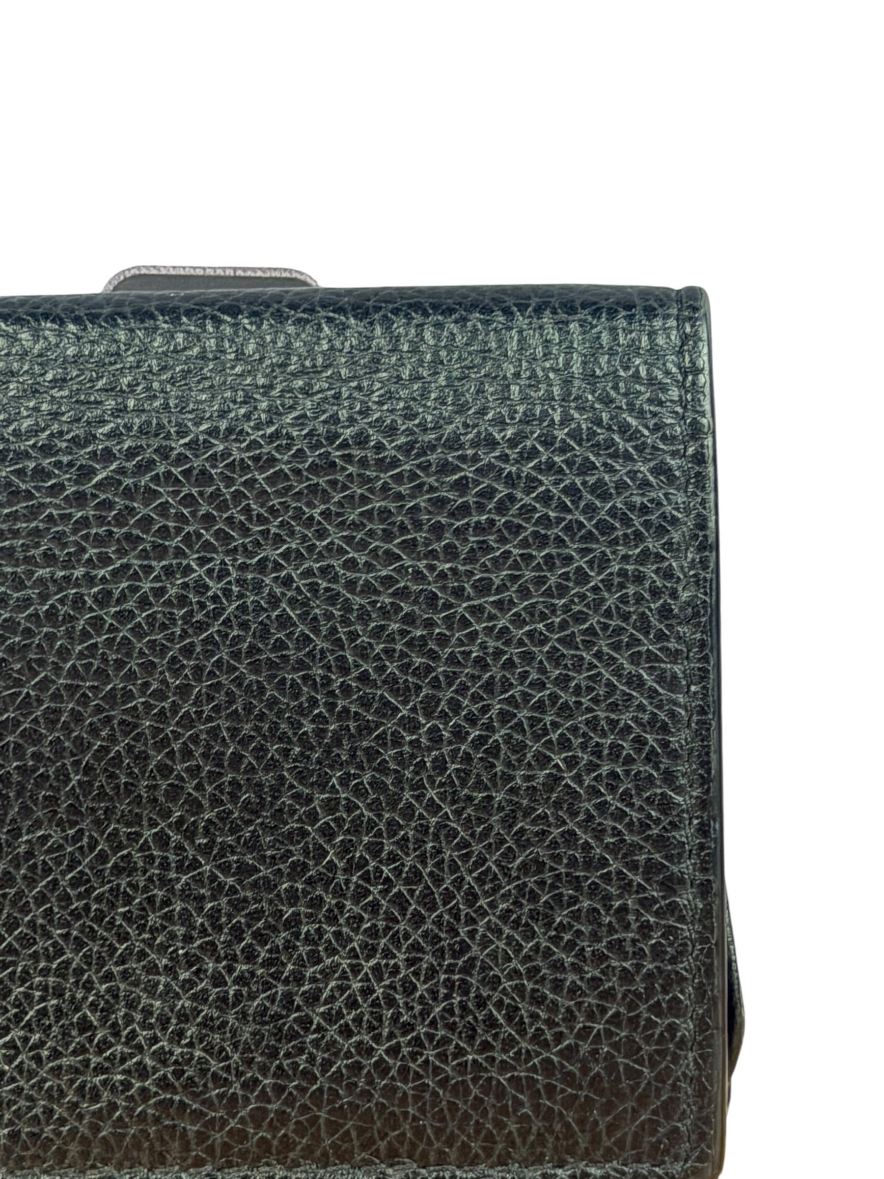 Balenciaga Black Leather Cash Mini Wallet