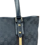 Gucci GG Vintage Black Canvas Shoulder Tote