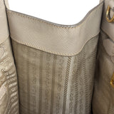 Prada Saffiano Lux Leather Grey 2Way Shopping Bag
