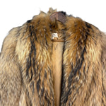 Vintage Brown Raccoon Full Length Fur Coat