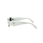 Prada White Symbole Rectangular Sunglasses