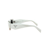 Prada White Symbole Rectangular Sunglasses