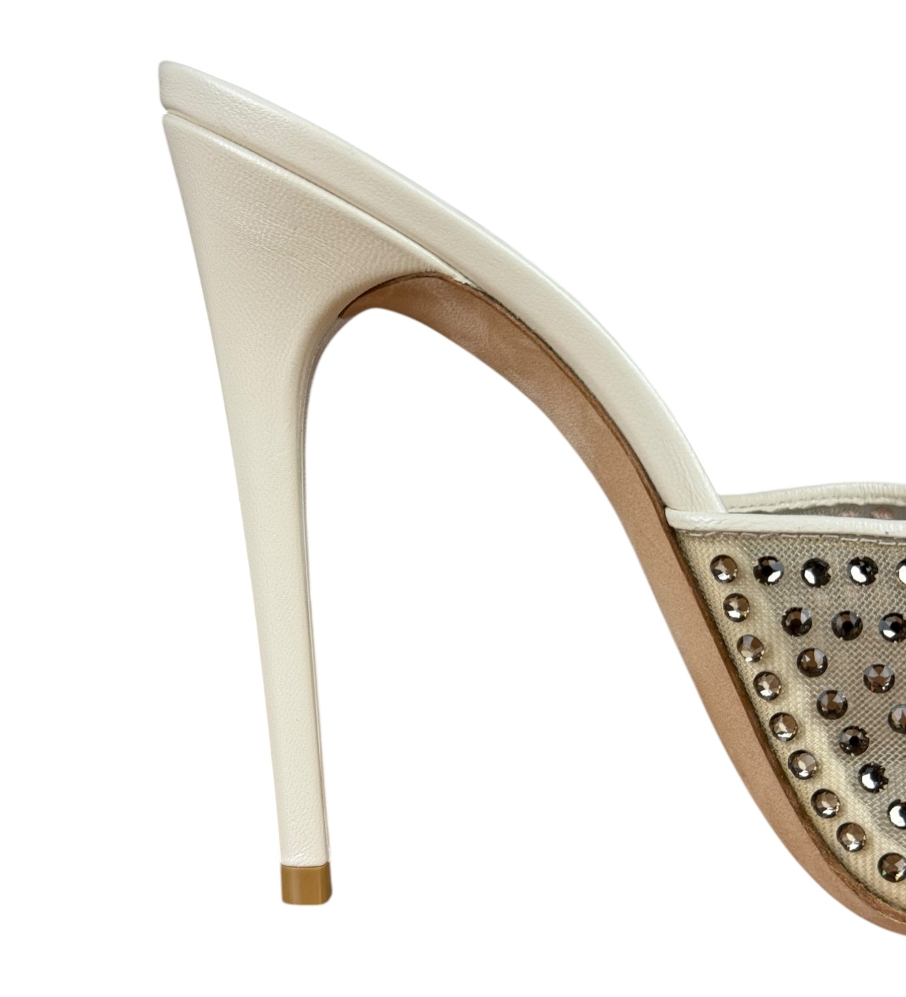 YSL Gippy Crystal Mesh Stilettos