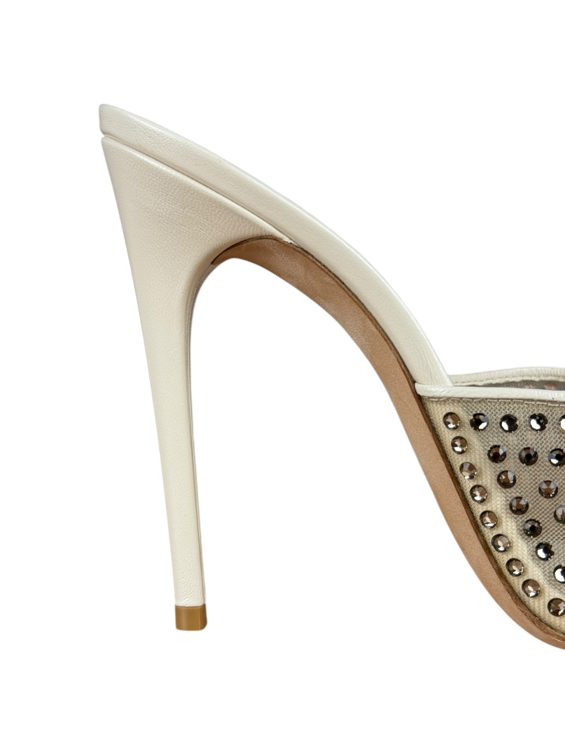 YSL Gippy Crystal Mesh Stilettos