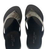 Saint Laurent Black Vitello Marilyn Sandals