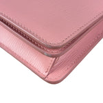 Prada Pink Saffiano Leather Wallet On Chain