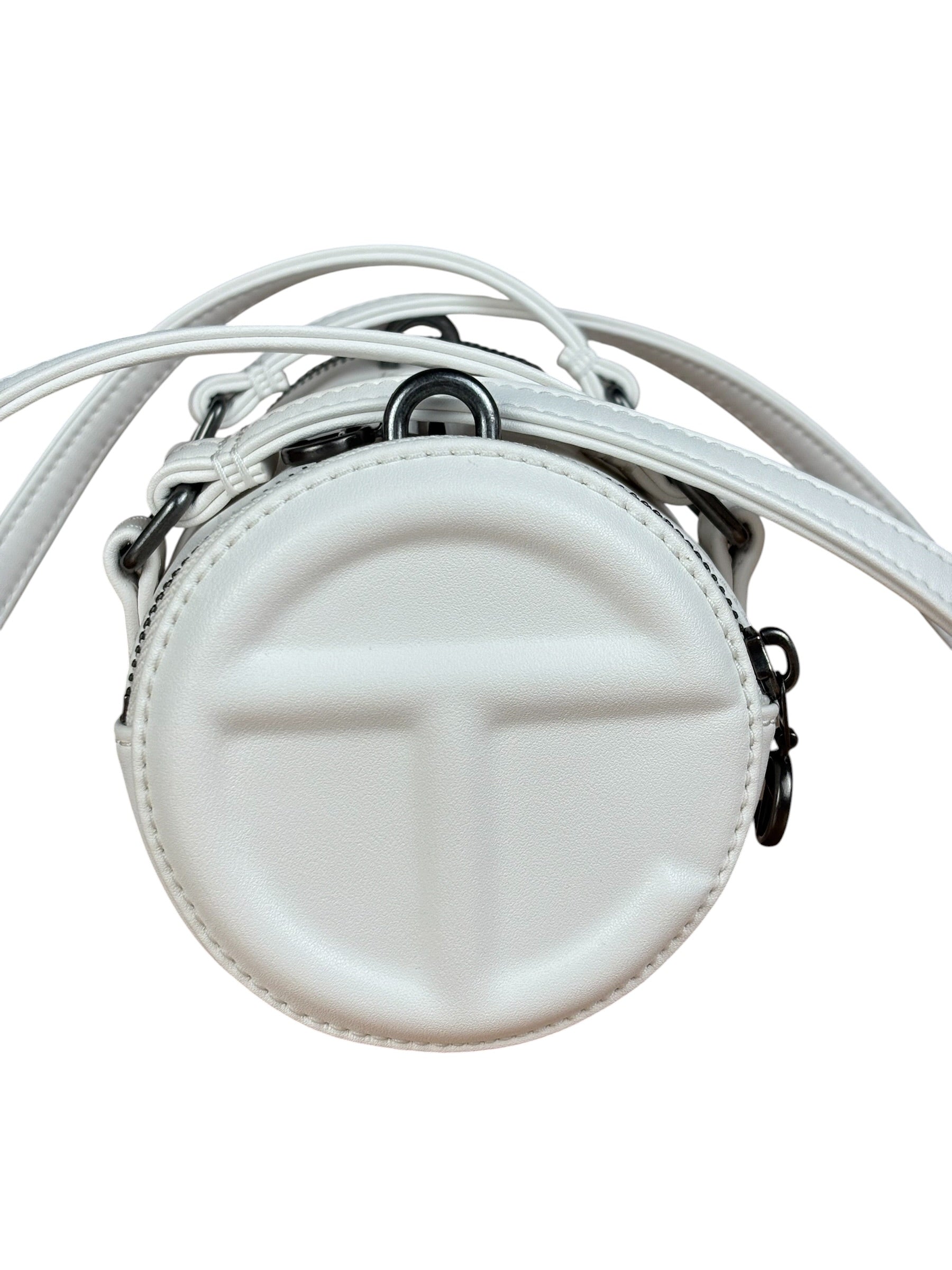 Telfar White Leather Duffle Two-Way Bag