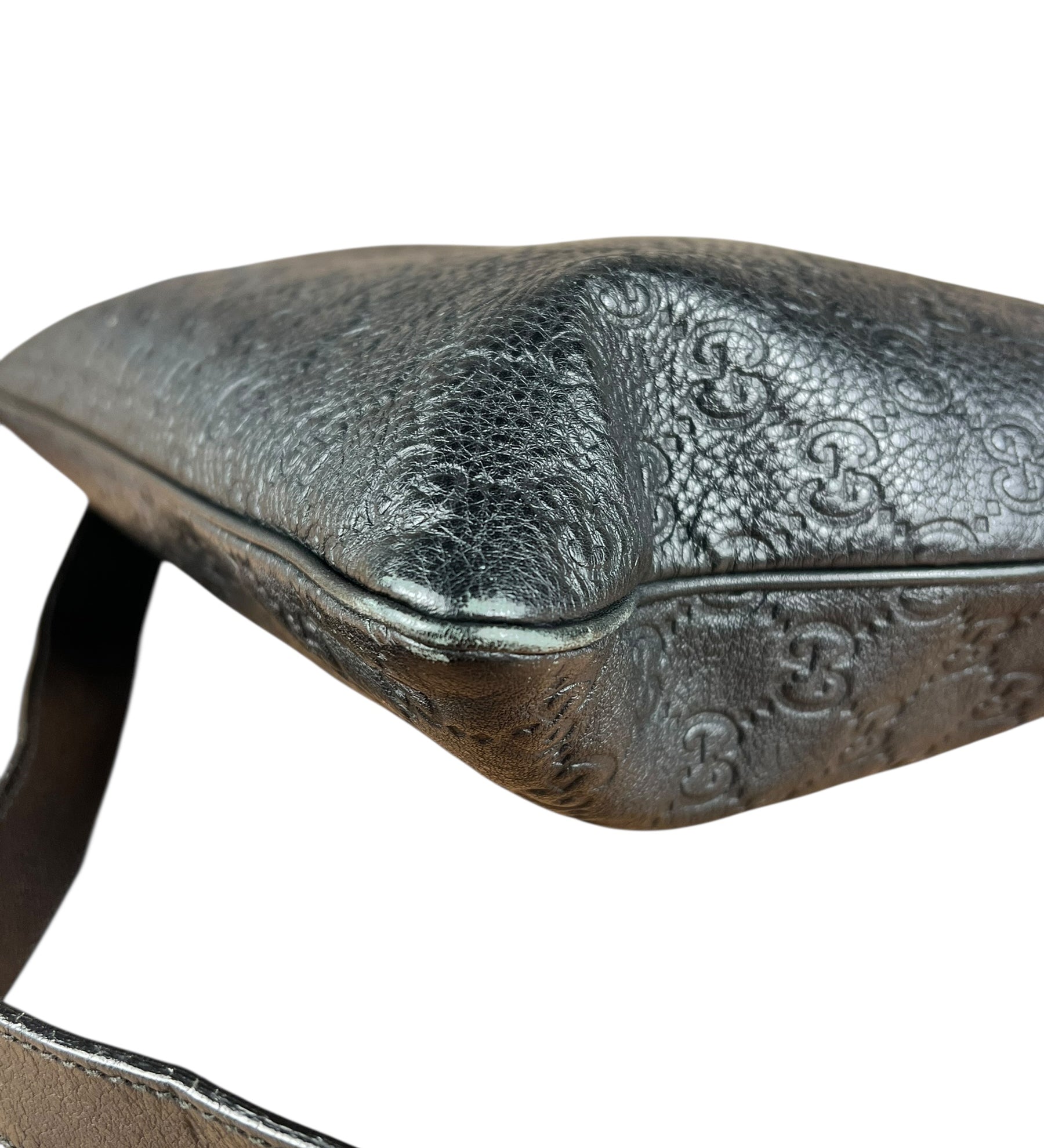 Gucci GG Black Leather Crossbody Bag