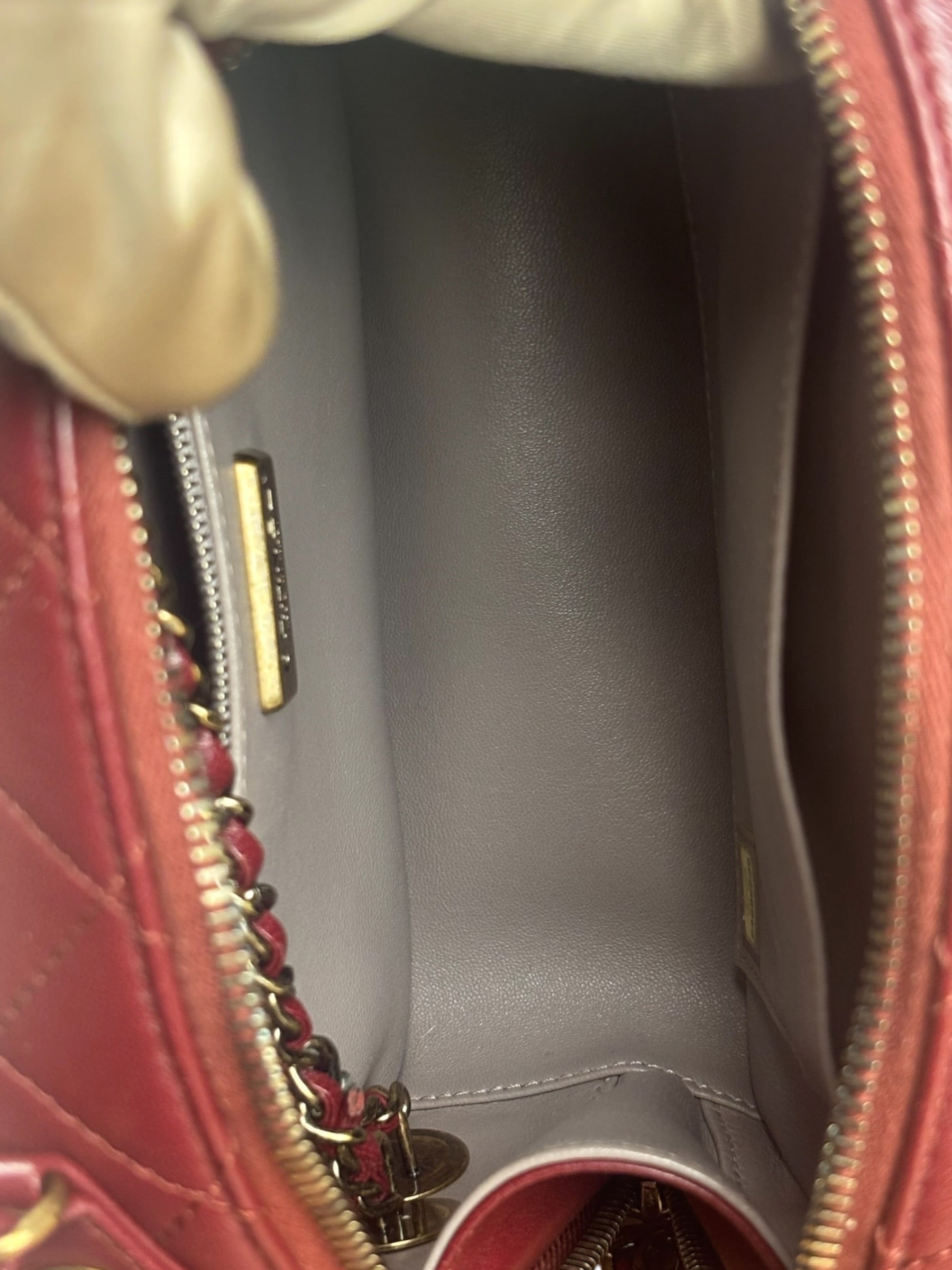 Chanel Burgundy Python Quilted Leather Vanity Two-Way Bag 2017