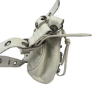 Balenciaga White Lambskin Le Cagole Shoulder Bag